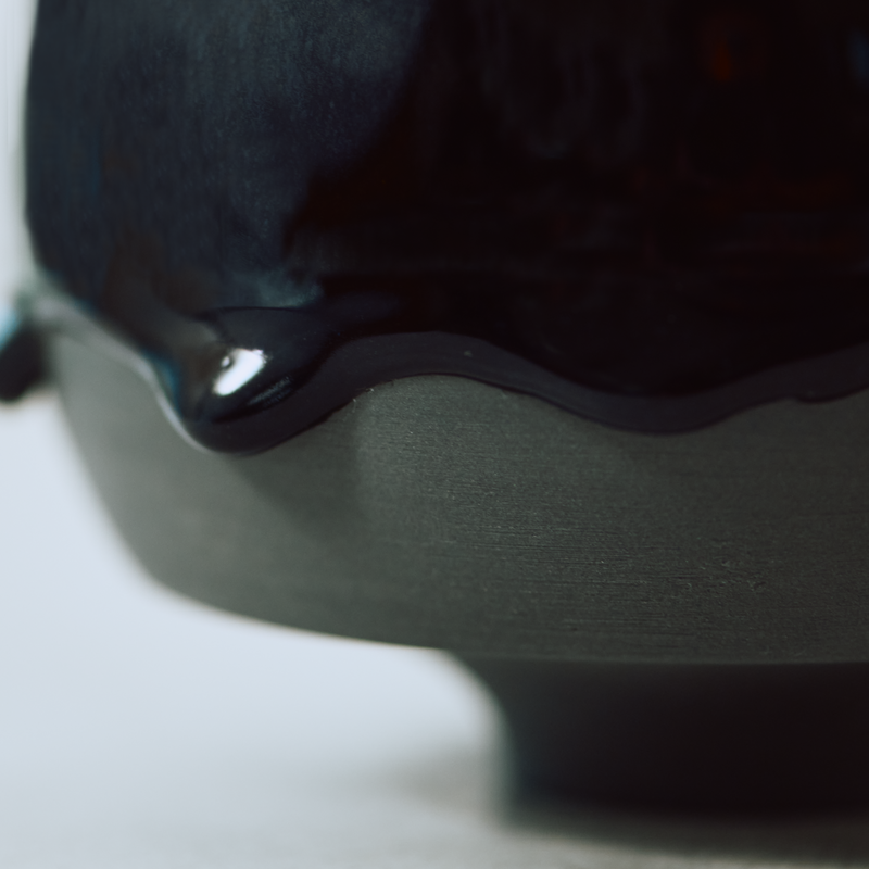 ドリッピー抹茶碗(ブラック)