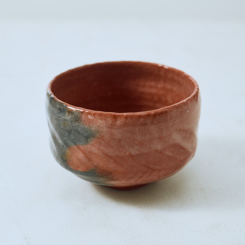 Aka Raku Matcha Bowl - Handcrafted in Kyoto (赤楽茶碗)