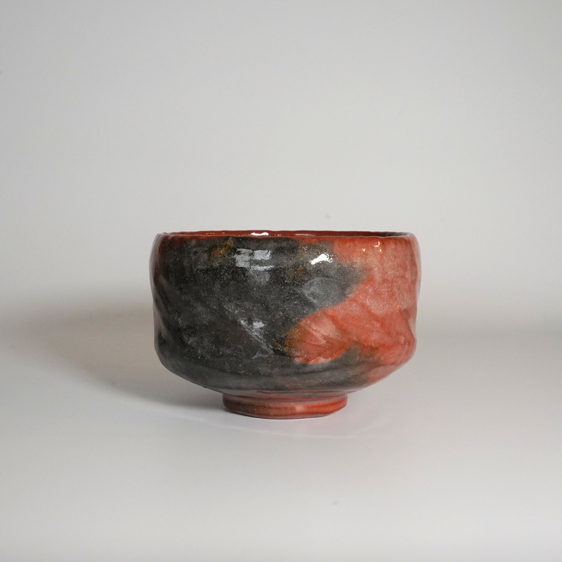 Aka Raku Matcha Bowl - Handcrafted in Kyoto (赤楽茶碗)