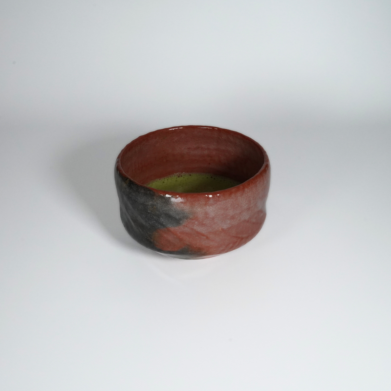 Aka Raku Matcha Bowl - Handcrafted in Kyoto (赤楽茶碗)