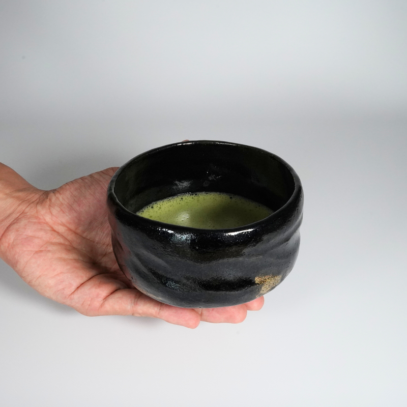 Kuro Raku Matcha Bowl - Handcrafted in Kyoto (黒楽茶碗)