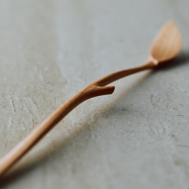 Chashaku Wooden Spoon - "Leaf" (Zenkyu Exclusive)