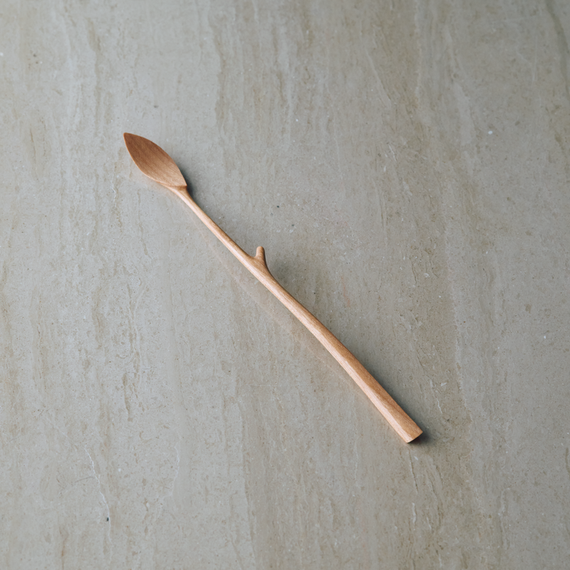Chashaku Wooden Spoon - "Leaf" (Zenkyu Exclusive)